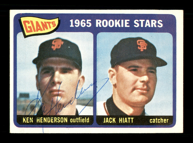 Ken Henderson Autographed 1965 Topps Rookie Card #497 San Francisco Giants SKU #170550