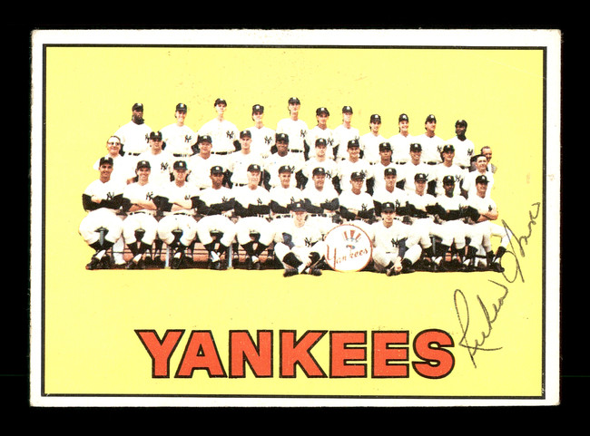 Ruben Amaro Autographed 1967 Topps Team Card #131 New York Yankees SKU #170775
