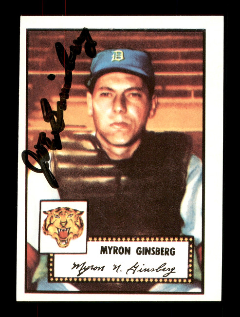 Myron "Joe" Ginsberg Autographed 1983 Topps 1952 Topps Reprint Card #192 Detroit Tigers SKU #171518