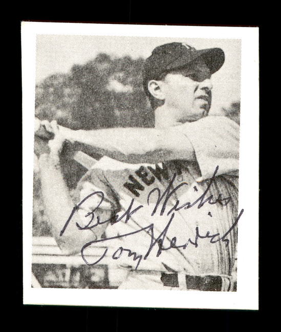 Tommy Henrich Autographed 1978 Bowman 1948 Bowman Reprint Rookie Card #19 New York Yankees "Best Wishes" SKU #171589