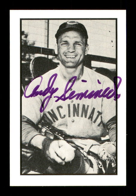 Andy Seminick Autographed 1983 Bowman 1953 Bowman Reprint Card #7 Cincinnati Reds SKU #171985