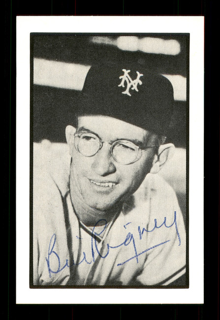 Bill Rigney Autographed 1983 Bowman 1953 Bowman Reprint Card #3 New York Giants SKU #172227