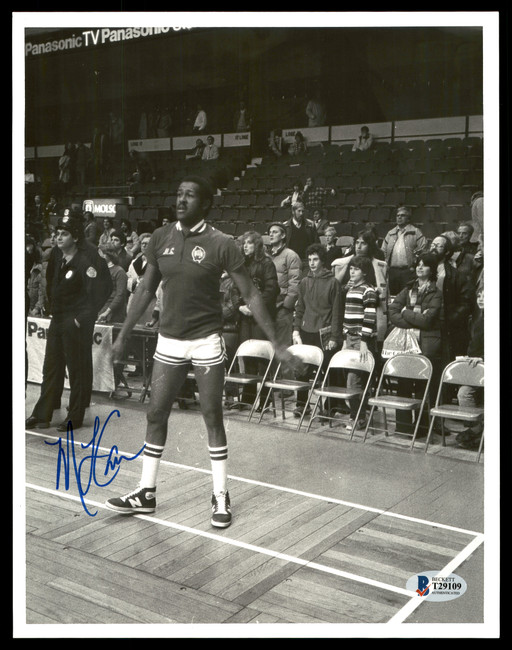 M.L. ML Carr Autographed 8x10 Photo Boston Celtics Vintage Beckett BAS #T29109