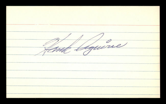 Hank Aguirre Autographed 3x5 Index Card Detroit Tigers, Cleveland Indians SKU #174070