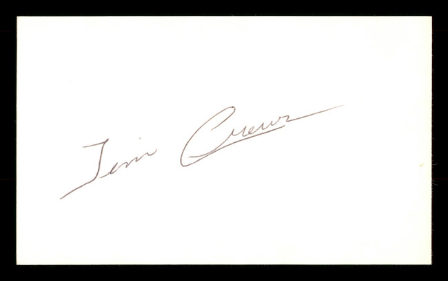 Tim Crews Autographed 3x5 Index Card Los Angeles Dodgers SKU #174114