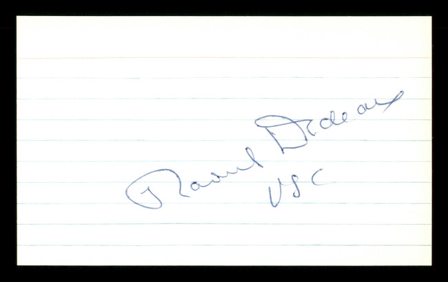 Rod Dedeaux Autographed 3x5 Index Card USC Trojans, Brooklyn Dodgers SKU #174125