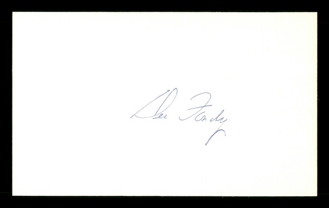 Dee Fondy Autographed 3x5 Index Card Chicago Cubs SKU #174145