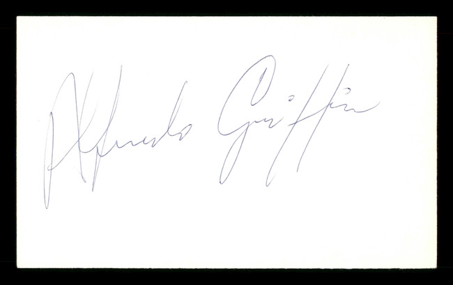 Alfredo Griffin Autographed 3x5 Index Card Toronto Blue Jays, Los Angeles Dodgers SKU #174151