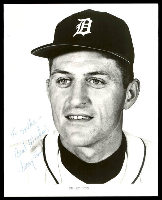 Terry Fox Autographed 8x10 Photo Detroit Tigers "To Mike, Best Wishes" Vintage SKU #175811