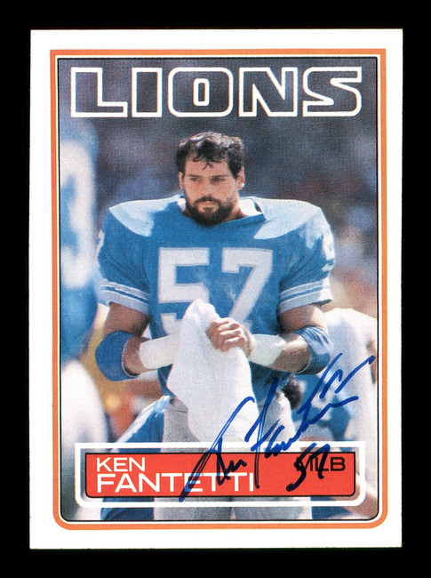 Ken Fantetti Autographed 1983 Topps Card #64 Detroit Lions SKU #176115