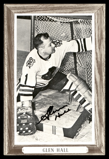 Glenn Hall Autographed 1964-67 Beehive Group 3 4.5x6.5 Photo Chicago Blackhawks SKU #176459