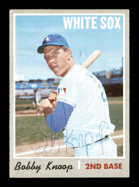 Bobby Knoop Autographed 1970 Topps Card #695 Chicago White Sox SKU #178676