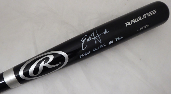 Ed Howard Autographed Black Rawlings Baseball Bat Chicago Cubs "2020 Cubs #1 Pick" Beckett BAS Stock #179027