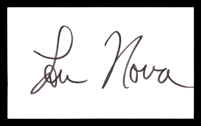 Lou Nova Autographed 3x5 Index Card Boxer, Actor SKU #179719