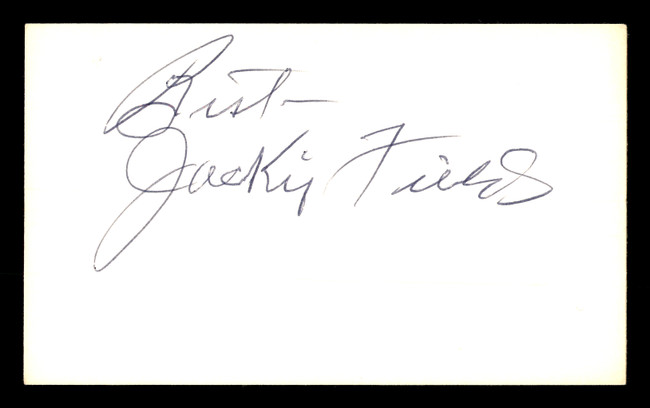 Jackie Fields Autographed 3x5 Index Card Welterweight Champ SKU #179752