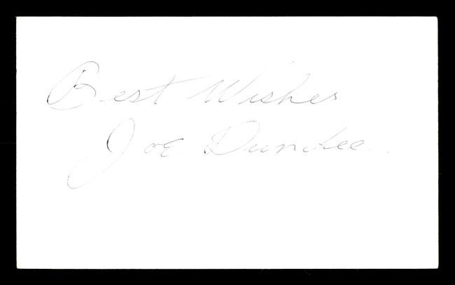 Joe Dundee Autographed 3x5 Index Card Welterweight Champ "Best Wishes" SKU #179755