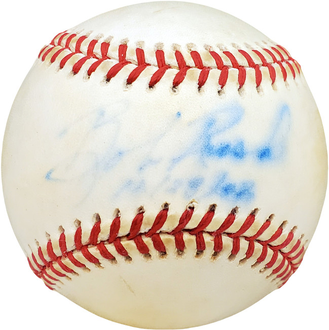 Bob Rush Autographed Official NL Baseball Chicago Cubs, Atlanta Braves Beckett BAS #V68101