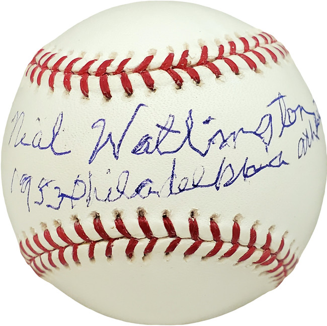 Neal Watlington Autographed Official MLB Baseball Philadelphia A's "1953 Philadelphia A's" Beckett BAS #V68103