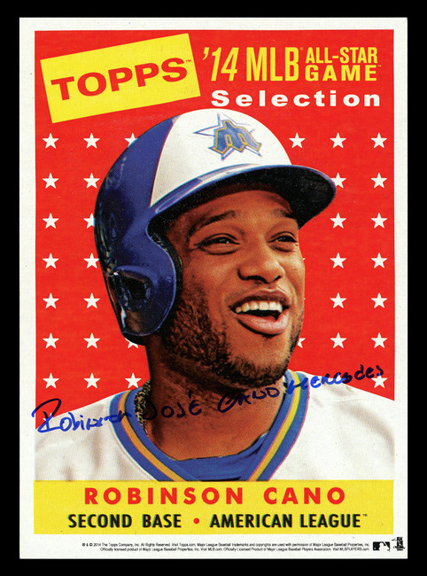 Robinson Cano Autographed 2014 Topps Heritage All-Star Jumbo 5x7 Card Seattle Mariners Full Name MCS Holo #58057