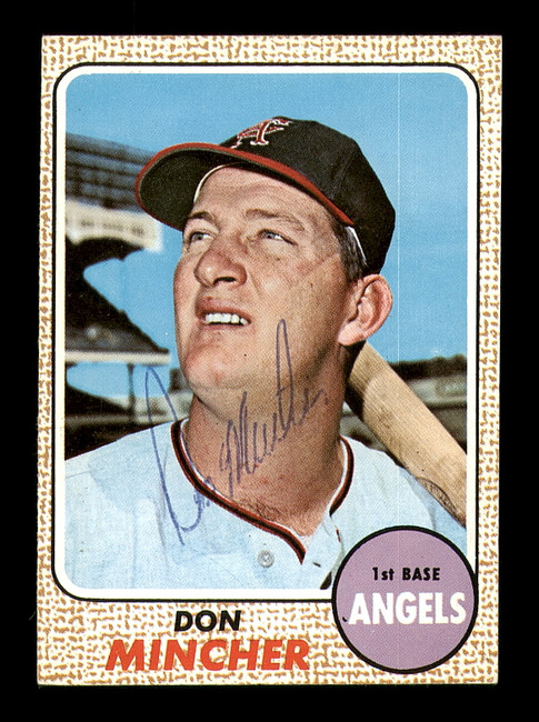 Don Mincher Autographed 1968 Topps Card #75 California Angels SKU #183075