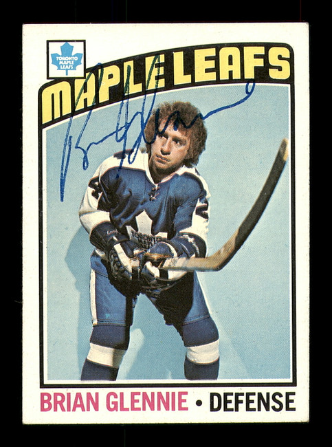 Brian Glennie Autographed 1976-77 Topps Card #99 Toronto Maple Leafs SKU #183100