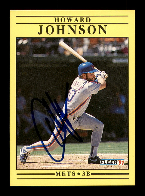 Howard Johnson Autographed 1991 Fleer Card #152 New York Mets SKU #183489