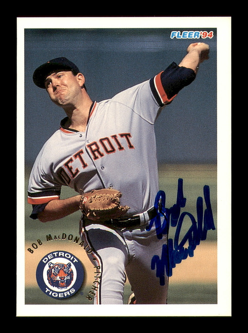 Bob MacDonald Autographed 1994 Fleer Card #140 Detroit Tigers SKU #183592