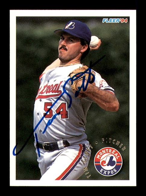 Tim Scott Autographed 1994 Fleer Card #550 Montreal Expos SKU #183614