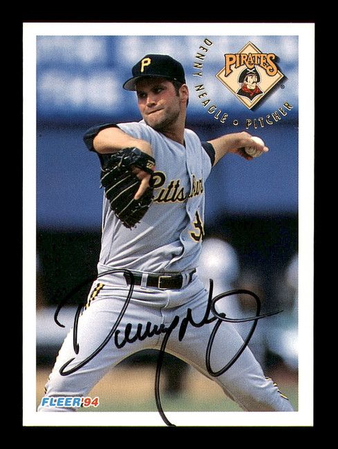 Denny Neagle Autographed 1994 Fleer Card #616 Pittsburgh Pirates SKU #183628