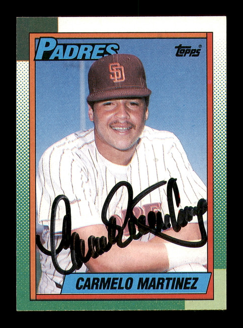 Carmelo Martinez Autographed 1990 Topps Card #686 San Diego Padres SKU #183736