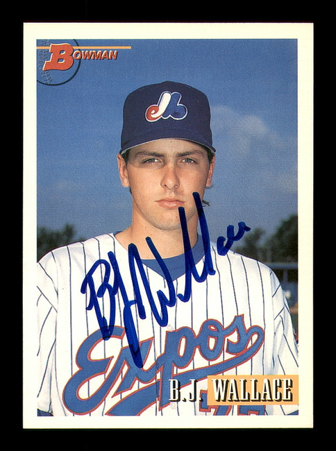 B.J. Wallace Autographed 1993 Bowman Card #676 Montreal Expos SKU #183831