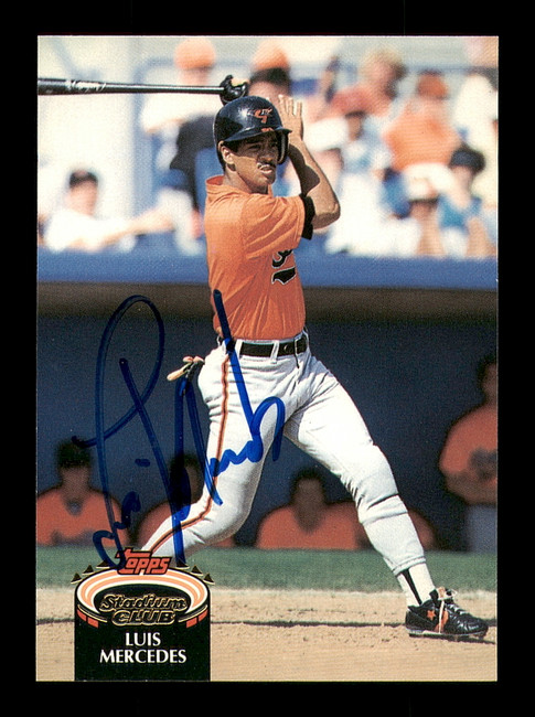 Luis Mercedes Autographed 1992 Stadium Club Card #242 Baltimore Orioles SKU #183868
