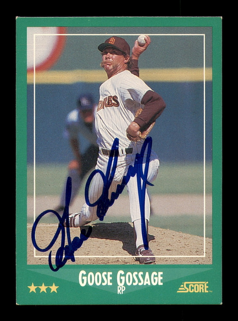 Rich Goose Gossage Autographed 1988 Score Card #331 San Diego Padres SKU #183890