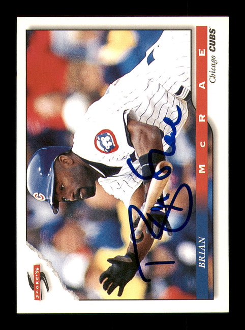 Brian McRae Autographed 1994 Score Card #68 Chicago Cubs SKU #183971