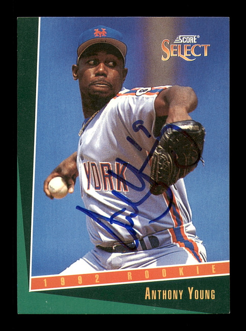 Anthony Young Autographed 1993 Score Select Rookie Card #284 New York Mets SKU #183986