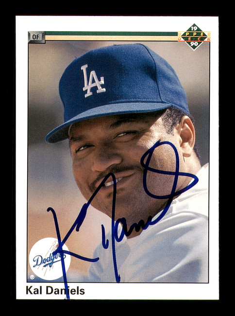 Kal Daniels Autographed 1990 Upper Deck Card #603 Los Angeles Dodgers SKU #184034
