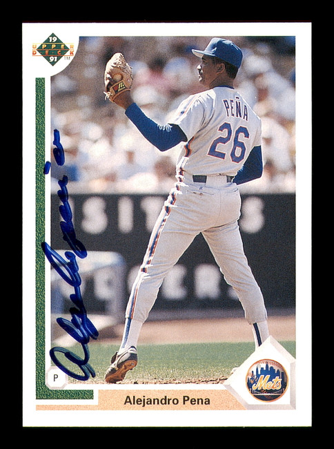 Alejandro Pena Autographed 1991 Upper Deck Card #388 Los Angeles Dodgers SKU #184132