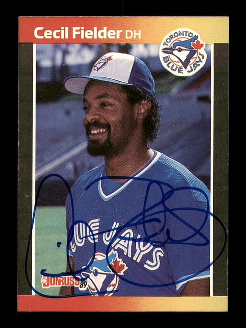 Cecil Fielder Autographed 1989 Donruss Card #442 Toronto Blue Jays SKU #184402