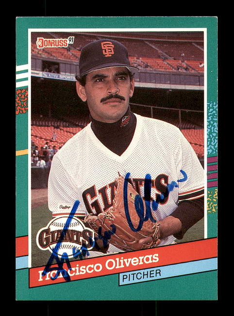 Francisco Oliveras Autographed 1991 Donruss Card #469 San Francisco Giants SKU #184522