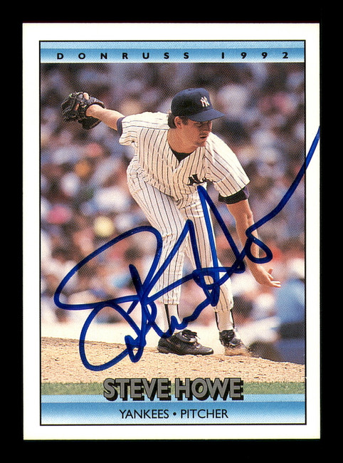 Steve Howe Autographed 1992 Donruss Card #106 New York Yankees SKU #184551