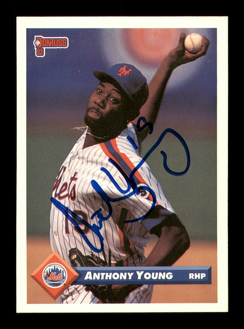 Anthony Young Autographed 1993 Donruss Card #14 New York Mets SKU #184634