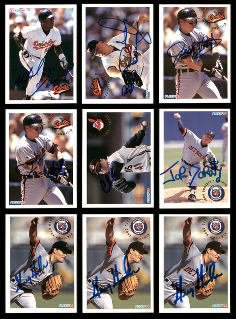 1994 Fleer Baseball Autographed Cards Lot Of 79 SKU #185544