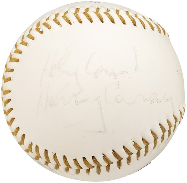 Harry Caray Autographed Official Fotoball Baseball Chicago Cubs Announcer "Holy Cow" PSA/DNA #AE73314