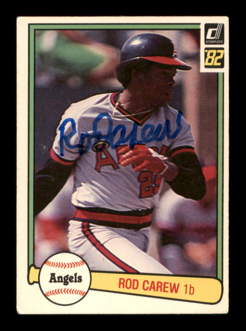 Rod Carew Autographed 1982 Donruss Card #216 California Angels SKU #186579