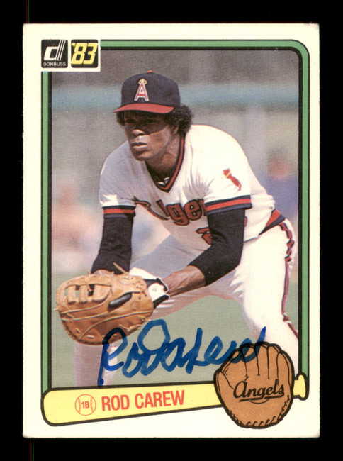 Rod Carew Autographed 1983 Donruss Card #90 California Angels SKU #186615