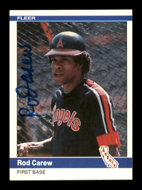 Rod Carew Autographed 1984 Fleer Card #511 California Angels SKU #186649