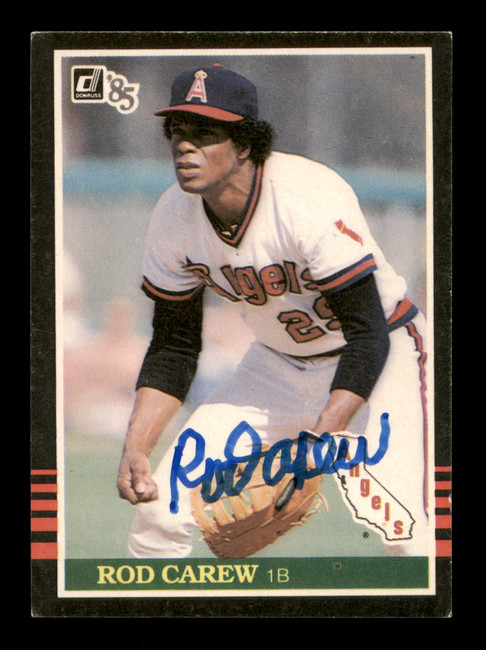 Rod Carew Autographed 1985 Donruss Card #85 California Angels SKU #186676