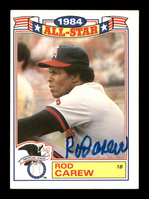 Rod Carew Autographed 1985 Topps All Star Set Card #13 California Angels SKU #186694