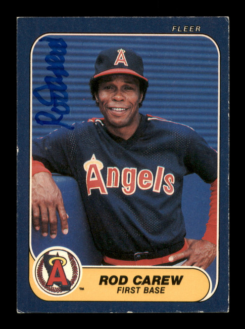 Rod Carew Autographed 1986 Fleer Card #151 California Angels SKU #186701