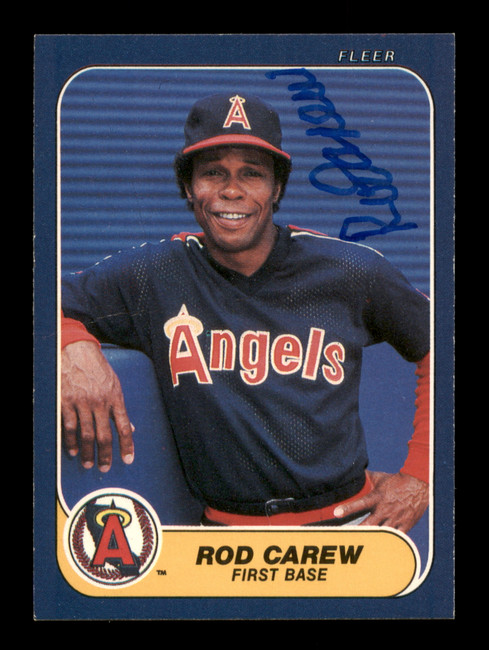 Rod Carew Autographed 1986 Fleer Card #151 California Angels SKU #186702